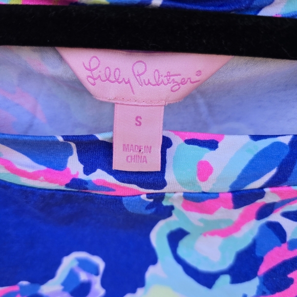 Lilly Pulitzer Women's Pink & Blue Shift Dress Size Small - Picture 3 of 7